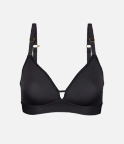 The Spacer Bra: Jet Black 24 The Spacer Bra: Jet Black -Outlet No Wire Bras Store 06 product flat front spacer bra jet black