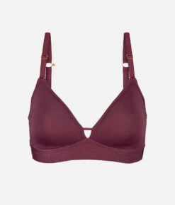 The Spacer Bra: Plum -Outlet No Wire Bras Store 06 product flat front spacer bra plum