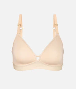 The Spacer Bra: Toasted Almond -Outlet No Wire Bras Store 06 product flat front spacer bra toasted almond
