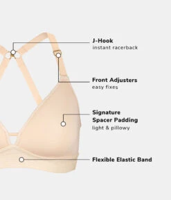 The Spacer Bra: Toasted Almond -Outlet No Wire Bras Store 09 product flat functions spacer bra toasted almond