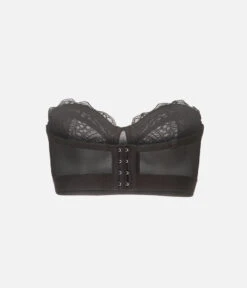 The Lace Strapless: Jet Black 17 The Lace Strapless: Jet Black -Outlet No Wire Bras Store 10 product flat back lace strapless jet black
