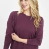 The All-Day Crew Long-Sleeve: Plum