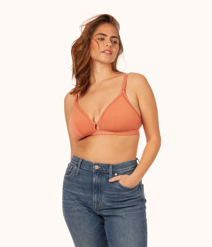 The Busty Nursing Bralette: Terracotta 1 The Busty Nursing Bralette: Terracotta