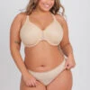 The Smooth Lace Minimizer Bra: Toasted Almond