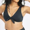 The Swim Plunge Bralette: Jet Black