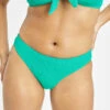 The Swim Ruched Bikini Bottom: Aquamarine