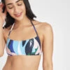 The Swim Straight Up Halter: Retro Floral