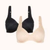 The Minimizer Bra Bundle: Jet Black/Toasted Almond