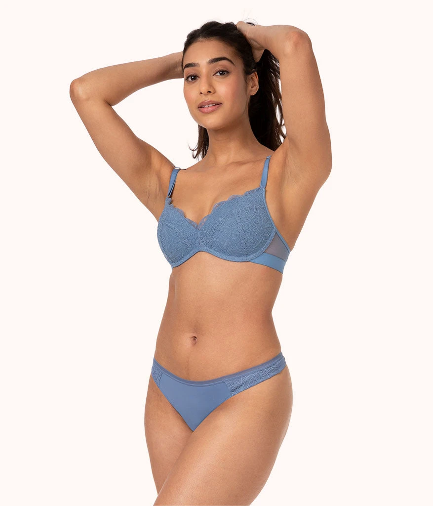 The Lace No-Wire Push-Up: Vintage Indigo - Image 2
