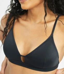 The Bralette & High Waist Swim Bundle: Jet Black -Outlet No Wire Bras Store 2 on model front1 swim bralette jet black 5606f575 460a 4317 897b ea4fe2980e3e