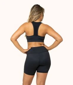 The Active Bike Short: Jet Black -Outlet No Wire Bras Store 3 on model back active bike short jet black e57c1353 0442 40c2 b26a 88aea33ee27d