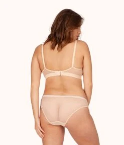 The Busty Nursing Bralette: Toasted Almond -Outlet No Wire Bras Store 3 on model back busty maternity bralette toasted almond 7927d04b 2ad4 422c 8664 1278af898683