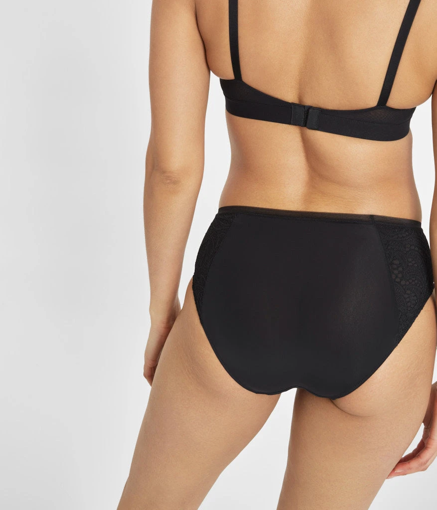 The Lace High Waist Bikini: Jet Black 3 The Lace High Waist Bikini: Jet Black - Image 3