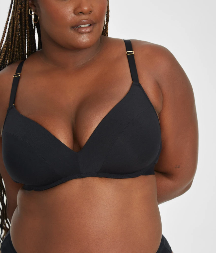 The All-Day No-Wire Push-Up Trio: Heather Gray/Jet Black/Toasted Almond - Image 3