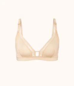 The Mesh Trim Nursing Bralette: Toasted Almond -Outlet No Wire Bras Store 3 product flat front maternity bralette toasted almond 6c56138f f012 4bd5 9780 06ec0a5bc01d