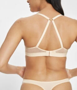 The All-Day Deep V No-Wire: Toasted Almond -Outlet No Wire Bras Store 4 on model back all day deep v no wire toasted almond