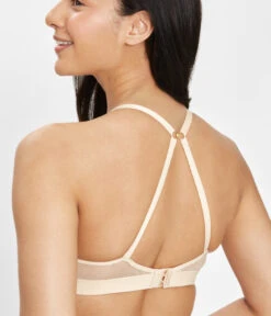 The No-Wire Push-Up: Toasted Almond -Outlet No Wire Bras Store 4 on model back no wire push up toasted almond