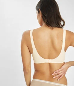 The Sleek Scoop Bralette: Toasted Almond -Outlet No Wire Bras Store 4 on model back sleek scoop bralette toasted almond