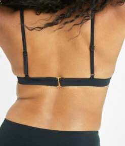 The Bralette & High Waist Swim Bundle: Jet Black -Outlet No Wire Bras Store 4 on model back swim bralette jet black 38c2268e d37d 4107 8ff7 0c067dc68575
