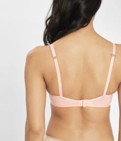 The Unlined Balconette Bra: Retro Blooms -Outlet No Wire Bras Store 4 on model back unlined balconette bra retro blooms