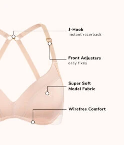 All-Day No-Wire Push-Up Bra Bundle: Jet Black/Toasted Almond -Outlet No Wire Bras Store 4 product flat the all day no wire push up bra bundle multi 2