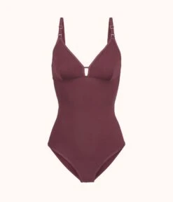 The All-Day Nursing Bodysuit: Plum -Outlet No Wire Bras Store 4 product flat front all day maternity bodysuit plum 1bc470b4 03ff 470a b267 c62a61300098