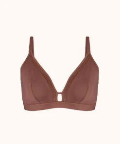 The Busty Bralette: Umber -Outlet No Wire Bras Store 4 product flat front busty bralette umber