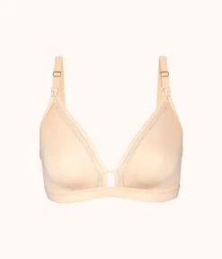 The Busty Nursing Bralette: Toasted Almond -Outlet No Wire Bras Store 4 product flat front busty maternity bralette toasted almond 3c22a5d8 0a0a 4b4a becc 7f5446200702