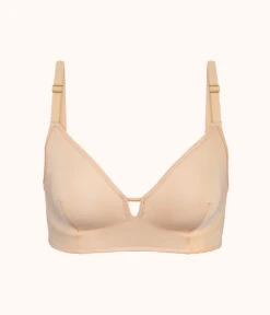 The Low Back Bralette: Toasted Almond -Outlet No Wire Bras Store 4 product flat front low back bralette toasted almond