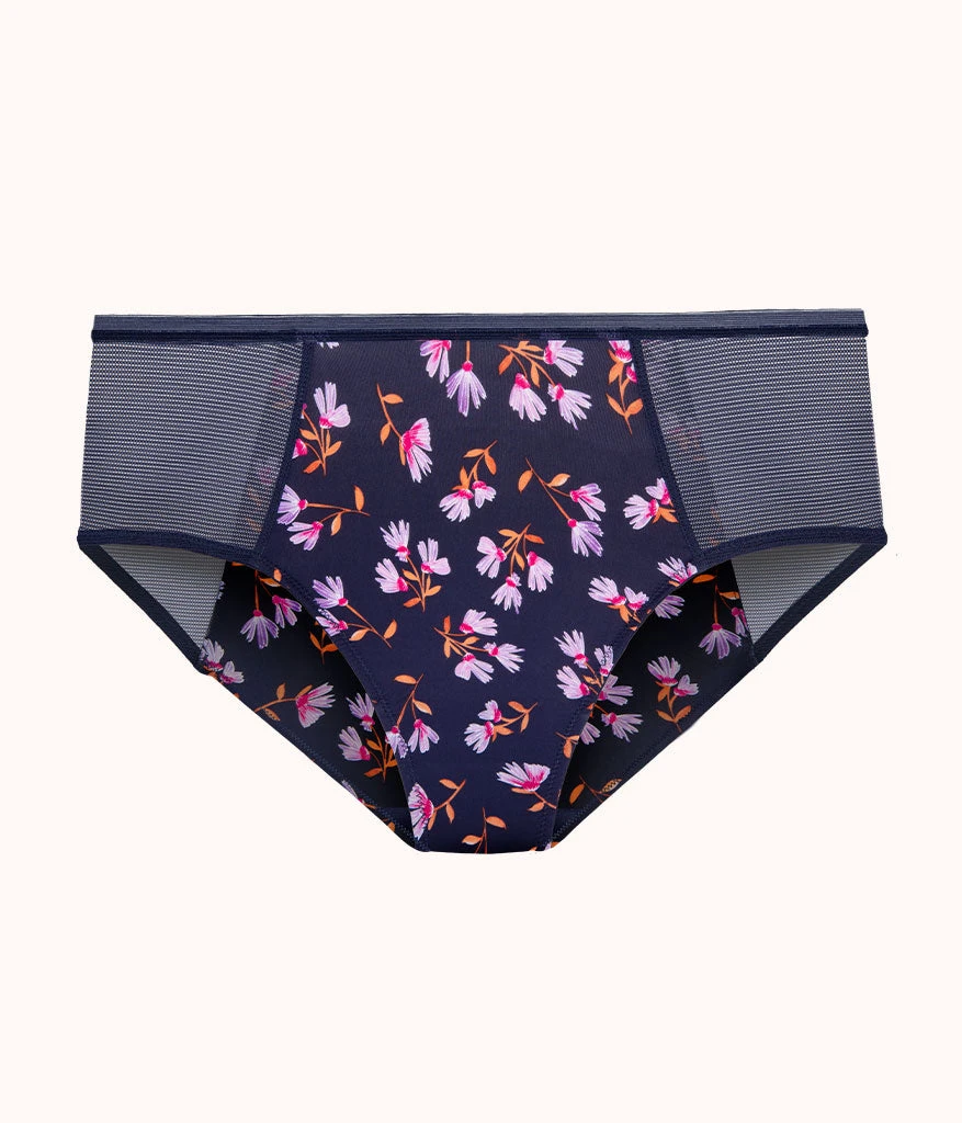The Mesh High Waist Bikini: Navy Daisy 4 The Mesh High Waist Bikini: Navy Daisy - Image 4