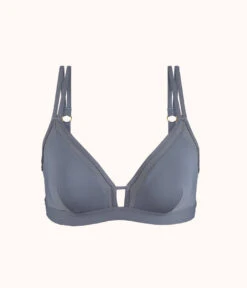 The Mesh Trim Padded Bralette: Smoke 10 The Mesh Trim Padded Bralette: Smoke -Outlet No Wire Bras Store 4 product flat front mesh trim padded bralette smoke bf6171e3 986f 428c 9622 b6581f093303