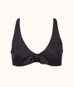 The Swim Plunge Bralette: Jet Black -Outlet No Wire Bras Store 4 product flat front plunge bralette jet black 534f0443 55f8 42c2 bf80 a4cb3827f60a
