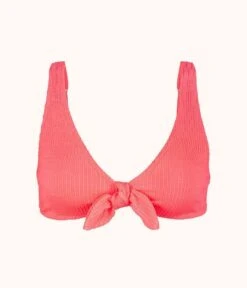 The Swim Ruched Plunge Bralette: Electric Pink -Outlet No Wire Bras Store 4 product flat front ruched plunge bralette electric pink 682d2e5b 1162 4c07 9bca 2c371a9dd1c2