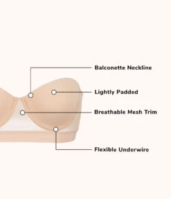 The Smooth Strapless Bundle: Jet Black/Toasted Almond -Outlet No Wire Bras Store 4 product flat front smooth strapless bundle multi