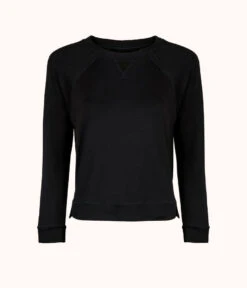 The Terry-Soft Sweatshirt: Jet Black -Outlet No Wire Bras Store 4 product flat front terry soft sweatshirt jet black db0cd5c6 c485 42fa b8d1 cb04210572ca