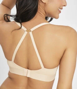 The Spacer Bra: Toasted Almond -Outlet No Wire Bras Store 5 on model back1 spacer bra toasted almond