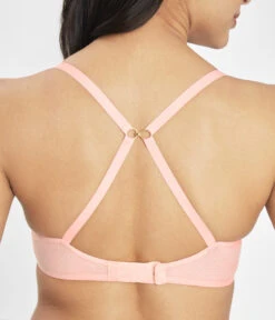 The Unlined Balconette Bra: Retro Blooms -Outlet No Wire Bras Store 5 on model back1 unlined balconette bra retro blooms