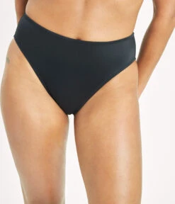 The All-You & High Waist Swim Bundle: Jet Black 12 The All-You & High Waist Swim Bundle: Jet Black -Outlet No Wire Bras Store 5 on model front swim high waist bikini bottom jet black