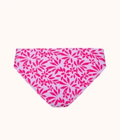 The Swim High Waist Bikini Bottom: Retro Palm Print -Outlet No Wire Bras Store 5 product flat back high waist bikini retro palm print