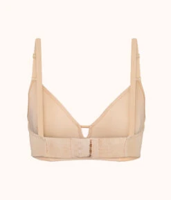 The Low Back Bralette: Toasted Almond -Outlet No Wire Bras Store 5 product flat back low back bralette toasted almond