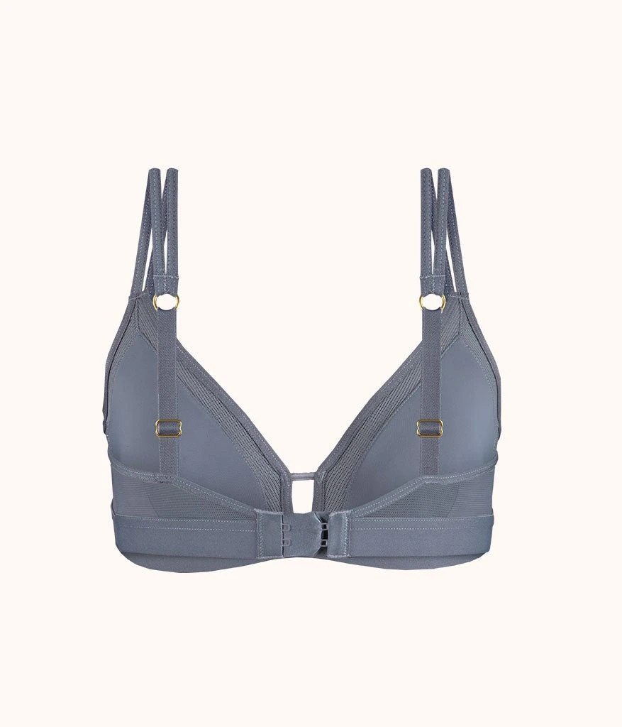 The Mesh Trim Padded Bralette: Smoke 6 The Mesh Trim Padded Bralette: Smoke - Image 6