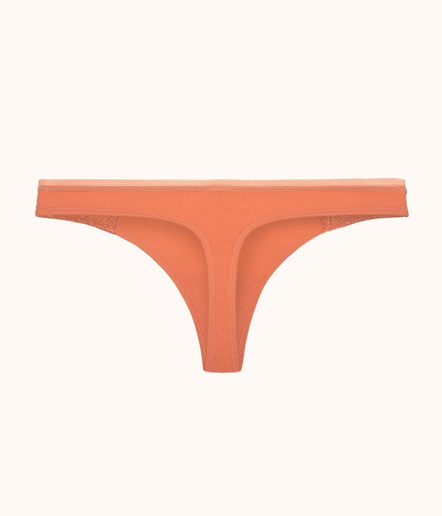 The Palm Lace Thong: Terracotta 2 The Palm Lace Thong: Terracotta - Image 2