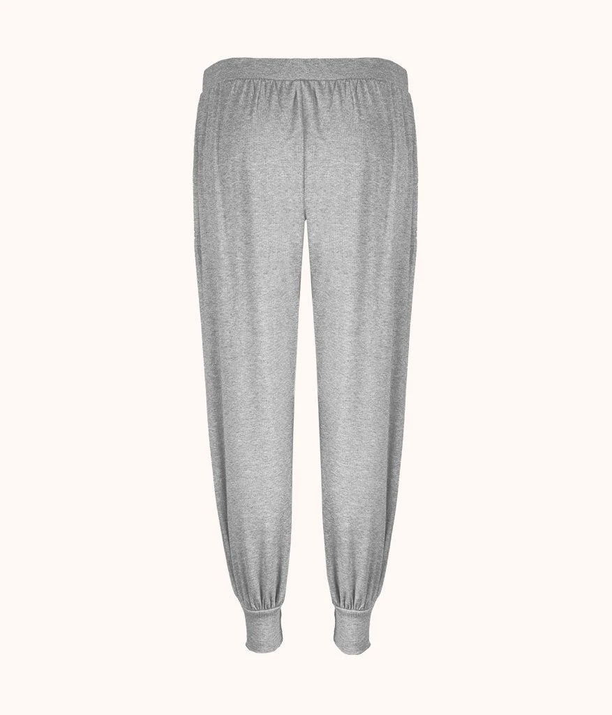 The Ribbed Jogger: Heather Gray 2 The Ribbed Jogger: Heather Gray - Image 2