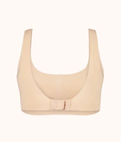 The Sleek Scoop Bralette: Toasted Almond -Outlet No Wire Bras Store 5 product flat back sleek scoop bralette toasted almond