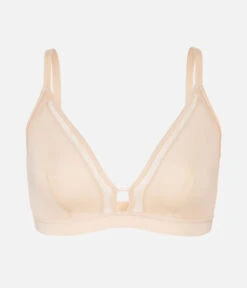 The Busty Bralette: Toasted Almond -Outlet No Wire Bras Store 5 product flat front busty bra toasted almond