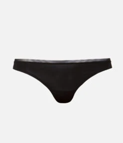 The No Show Thong: Jet Black -Outlet No Wire Bras Store 5 product flat front no show thong jet black