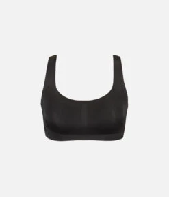 The Sleek Scoop Bralette: Jet Black -Outlet No Wire Bras Store 5 product flat front sleek scoop bralette jet black