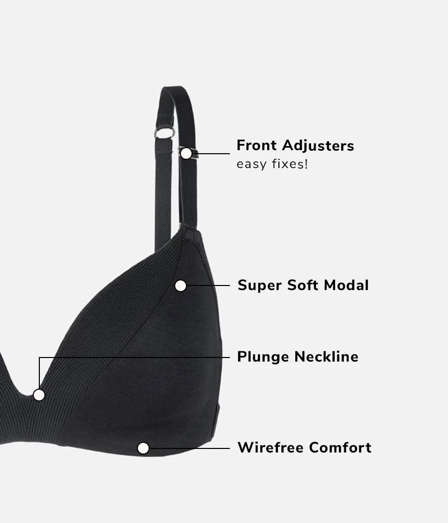 The All-Day Deep V No-Wire: Jet Black - Image 5