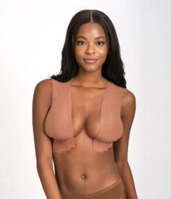 The Body Tape: Warm Oak -Outlet No Wire Bras Store 6 on model front5 the body tape warm oak