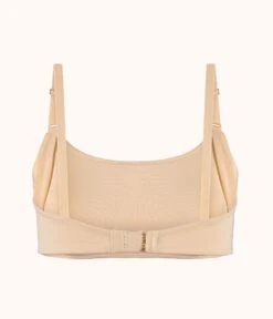 The All-Day Nursing Bralette: Toasted Almond -Outlet No Wire Bras Store 6 product flat back all day maternity bralette toasted almond